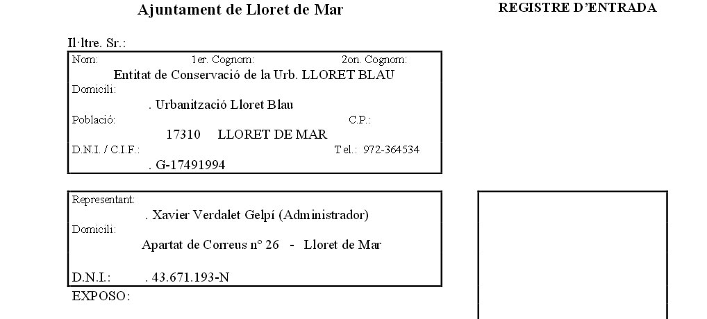 Escrit a l’Ajuntament reclamant pel mal estat del paviment dels accessos