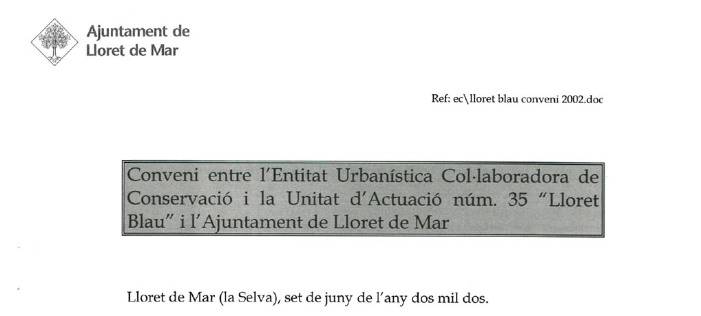 Convenio de obras 2002
