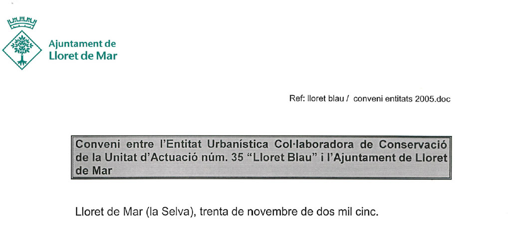 Convenio de Obras 2005