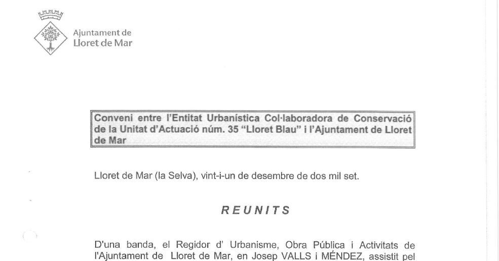 Conveni d’Obres 2007