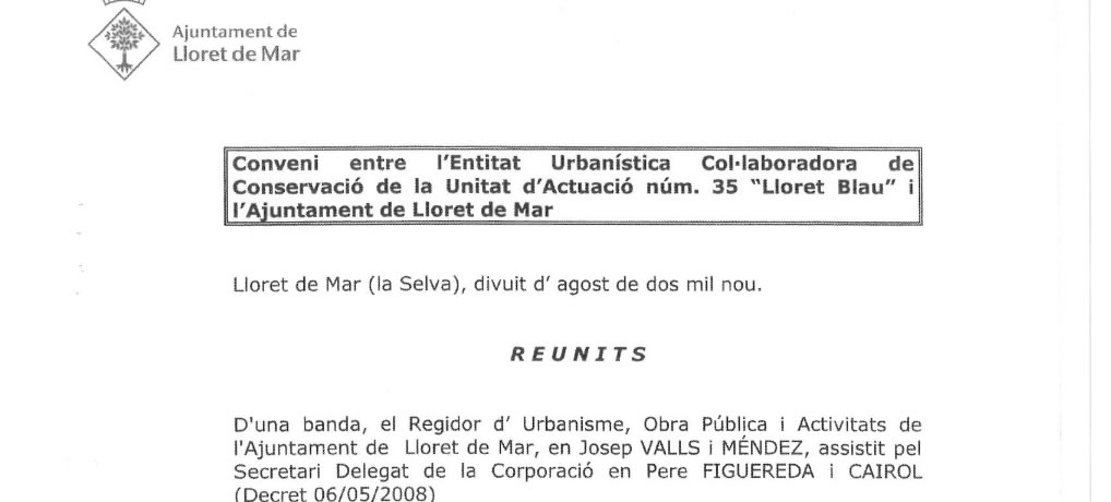 Conveni d’Obres 2009
