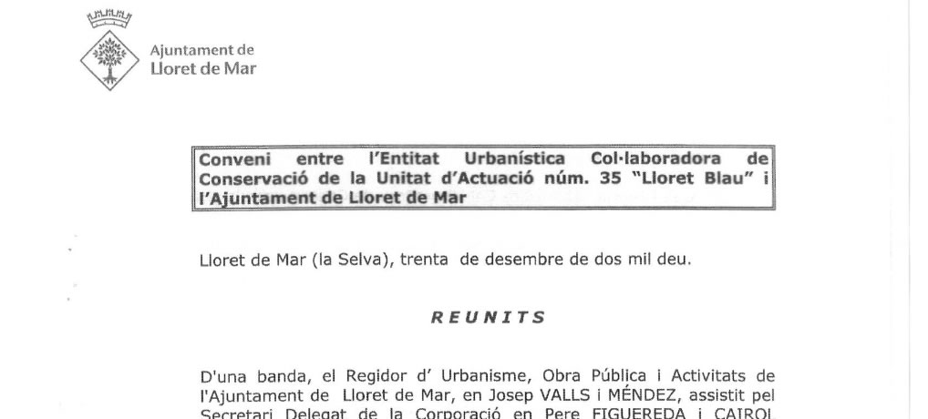 Conveni d’Obres 2010