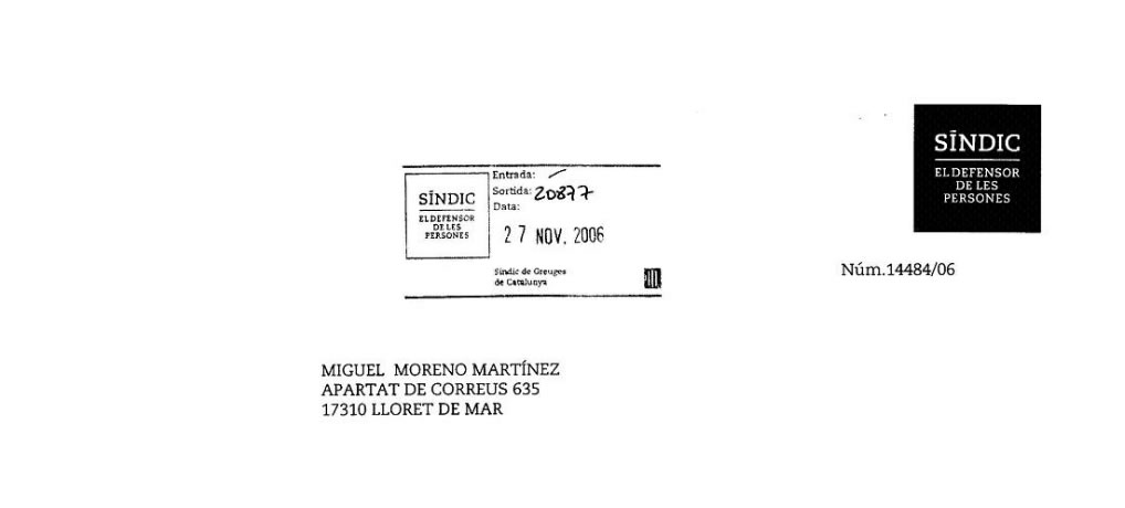 Nova sol·licitud d’empara davant el Síndic