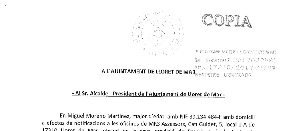 Se sol·licita al consistori la xarxa de clavegueram al seu càrrec