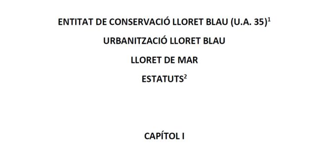 Estatuts ECU Lloret Blau