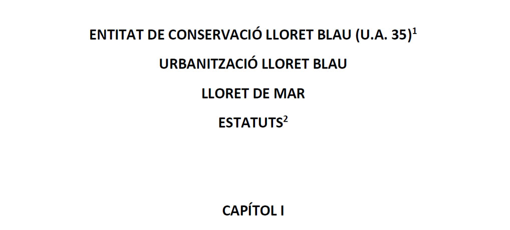 Estatutos ECU Lloret Blau