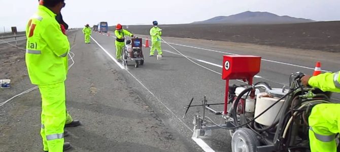Trabajos de pintura vial